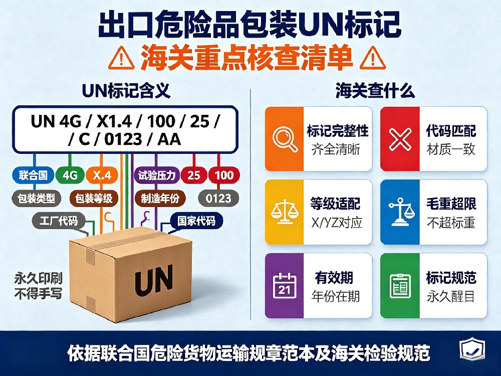 出口危险品包装上的UN标记，海关重点查什么？